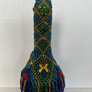Beaded bottle cover handmade